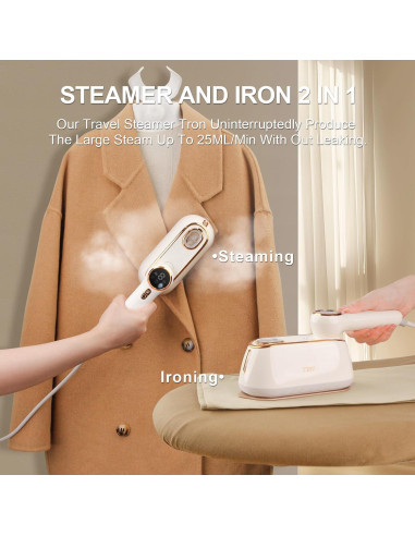 Plancha de Vapor Portátil TEKI 1200W 160ml 10s Calentamiento