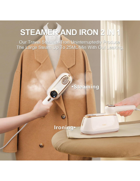 Plancha de Vapor Portátil TEKI 1200W 160ml 10s Calentamiento