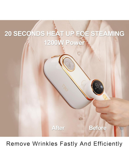 Plancha de Vapor Portátil TEKI 1200W 160ml 10s Calentamiento