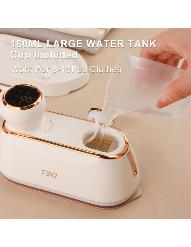 Plancha de Vapor Portátil TEKI 1200W 160ml 10s Calentamiento