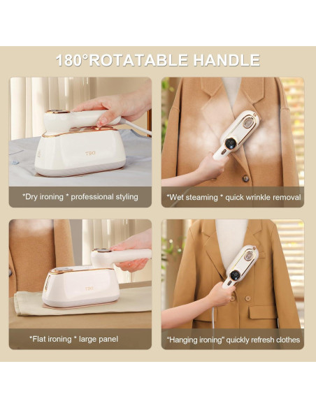 Plancha de Vapor Portátil TEKI 1200W 160ml 10s Calentamiento