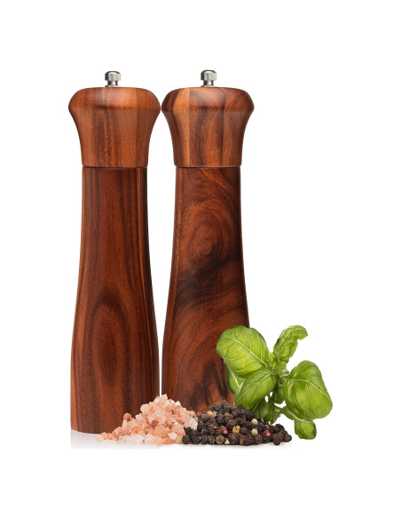 Juego de Molinillos de Sal y Pimienta Lydia Rioux 20 cm Madera Juego de Molinillos de Sal y Pimienta Lydia Rioux 20 cm Madera