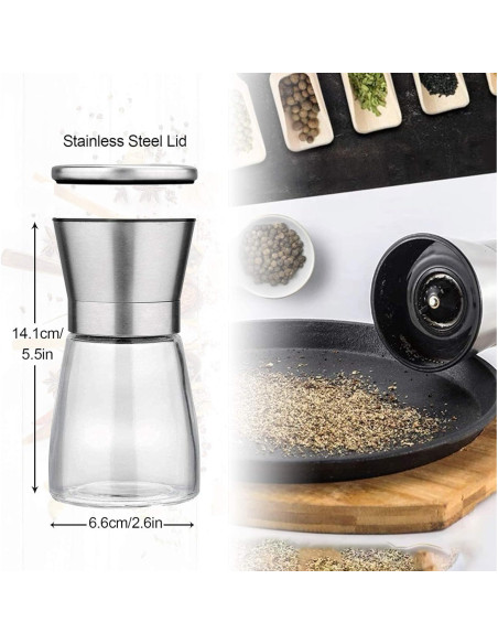 Juego de Molinillos de Sal y Pimienta LessMo 170g