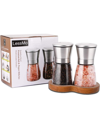 Juego de Molinillos de Sal y Pimienta LessMo 170g