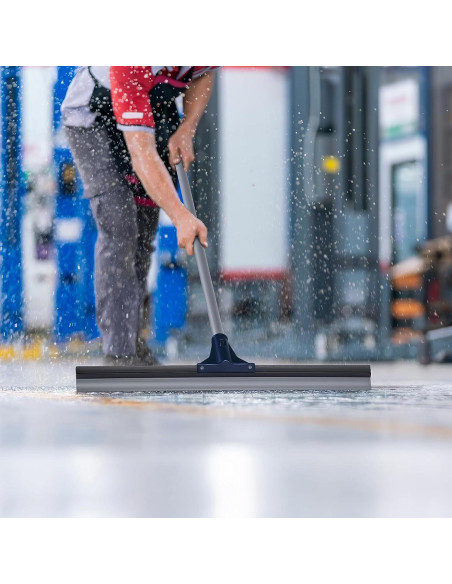 Escobilla de Piso DSV Estándar 76 cm Goma Silicona Mango 131 cm