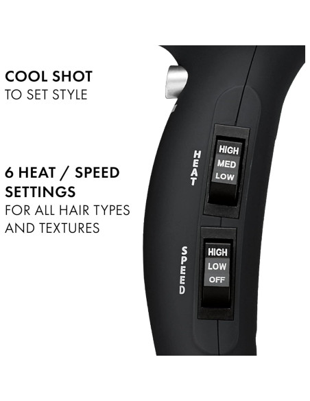 Secador de Cabello Iónico Hot Tools Pro 1875W Negro