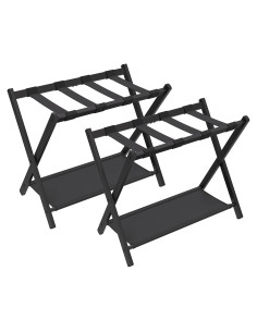 Soportes para Equipaje SONGMICS, Juego de 2, Plegables, Negro