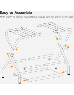 Soporte para Equipaje HOOBRO Plegable 2 Niveles Negro 2