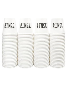 100 Tazas de Enjuagar Desechables BONLONG 3 oz Blancas