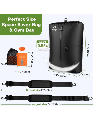 Bolsas de Vacío Zurligi 14x18 Pulgadas con Correa Ajustable