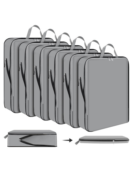 Cubos de Compresión Hosuly 6 Pcs 44x32 cm Nylon Gris