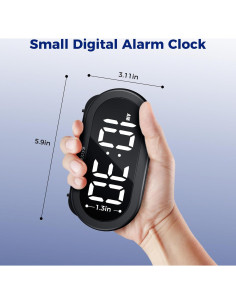 Reloj Digital de Alarma USCCE Negro LED Blanco 15 cm 2