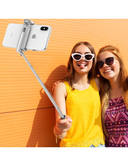 Bastón de Selfie Trípode ATUMTEK Blanco Extensible 3 en 1 Bastón de Selfie Trípode ATUMTEK Blanco Extensible 3 en 1