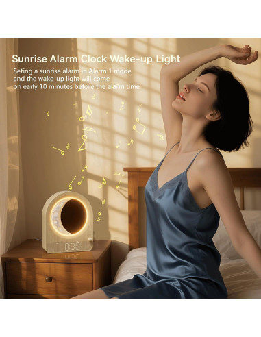 Despertador de Amanecer Blonbar con Luz de Luna Regulable