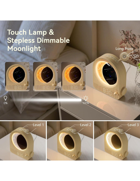 Despertador de Amanecer Blonbar con Luz de Luna Regulable