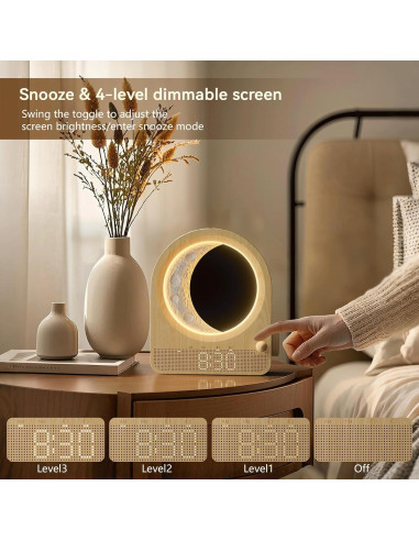 Despertador de Amanecer Blonbar con Luz de Luna Regulable