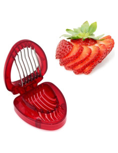 Cortador de Fresas ZRAMO Acero Inoxidable 7 Cuchillas