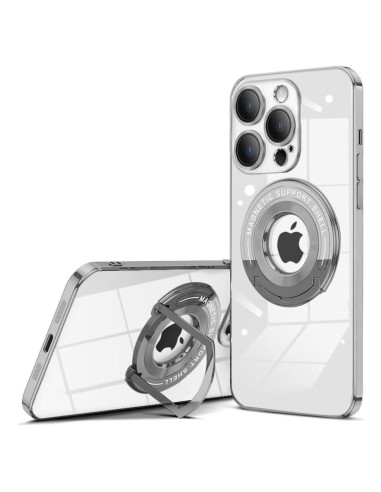 Funda Magnética QLTYPRI para iPhone 11 Transparente Plata