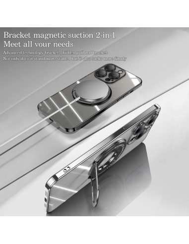 Funda Magnética QLTYPRI para iPhone 11 Transparente Plata