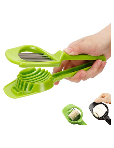 Cortador de Huevos y Frutas Beufee - Acero Inoxidable Verde