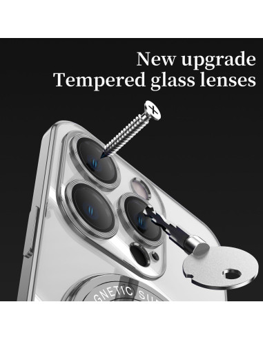 Funda Magnética QLTYPRI para iPhone 11 Transparente Plata