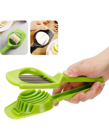 Cortador de Huevos y Frutas Beufee - Acero Inoxidable Verde