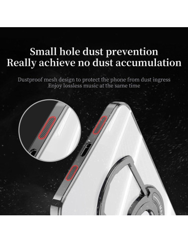 Funda Magnética QLTYPRI para iPhone 11 Transparente Plata