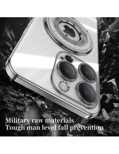 Funda Magnética QLTYPRI para iPhone 11 Transparente Plata