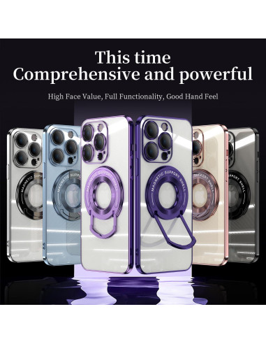 Funda Magnética QLTYPRI para iPhone 11 Transparente Plata