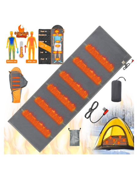 Forro de Saco de Dormir Calentado HJDHS 190x64 cm USB