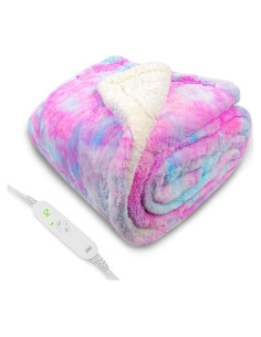 Manta Eléctrica Calentada ZXU 127x152 cm 12 Niveles Rosa
