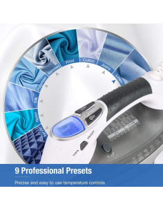 Plancha de Vapor BEAUTURAL 1800W LCD Cerámica Gris 9 Modos 2