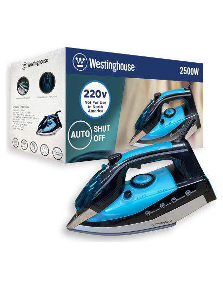 Plancha de Vapor Westinghouse 2500W Ceramaslide 220V con Apagado Automático