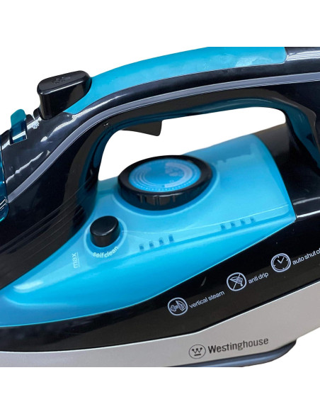 Plancha de Vapor Westinghouse 2500W Ceramaslide 220V con Apagado Automático