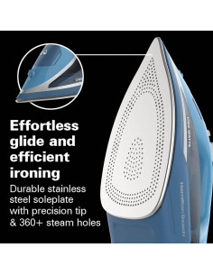 Plancha de Vapor Hamilton Beach 1700W con Suela de Acero Inoxidable 2