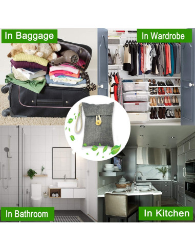 Bolsas de Carbón Activado de Bambú Kaidezhuye 15 Paquetes 100g