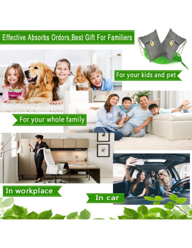 Bolsas de Carbón Activado de Bambú Kaidezhuye 15 Paquetes 100g