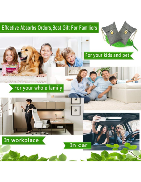 Bolsas de Carbón Activado de Bambú Kaidezhuye 15 Paquetes 100g