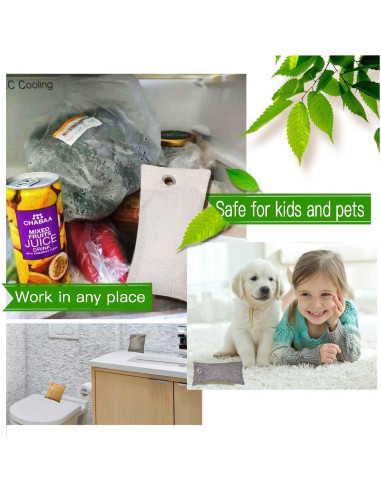 Bolsas de Carbón Activado de Bambú Kaidezhuye 15 Paquetes 100g