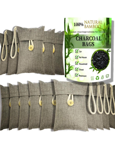 Bolsas de Carbón Activado de Bambú Kaidezhuye 15 Paquetes 100g