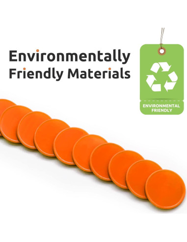 Juego de 100 Fichas de Plástico Naranja para Aprendizaje