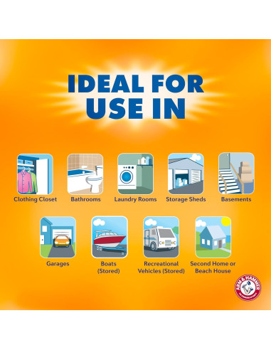 Arm & Hammer Absorbente de Humedad 3 Tubos 396 g Sin Fragancia