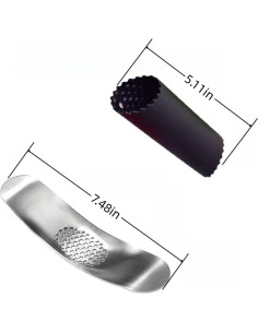 Prensa de Ajo Acero Inoxidable WHTCHSU con Pelador Silicona 2