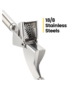 Prensa de Ajo BURLIHOME Acero Inoxidable con Pelador 290g 2