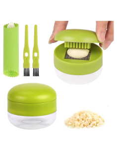 Prensa de Ajo Woonmart Acero Inoxidable 2 Pcs con Pelador
