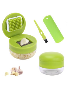 Juego de Prensa de Ajo PINYUE 2 Piezas Acero Inoxidable