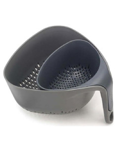 Coladores apilables Joseph Joseph Nest 2 piezas gris