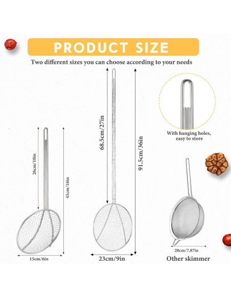 Colador Redondo Baderke 41 cm Acero Inoxidable 2 Pcs