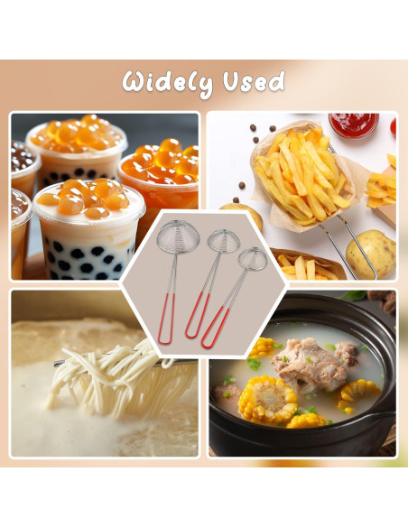 Juego de 9 cucharas coladoras Mirrline acero inoxidable 3 tamaños