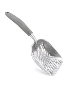 Pala para Arena de Gato QIYADIN de Aluminio Gris 35 cm